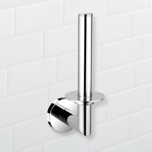 Toilet Paper Holder, Round, Chrome, Vertical